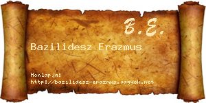 Bazilidesz Erazmus névjegykártya